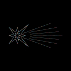PRILUX - Luminaria decorativa STAR COMET 550 cm RGB