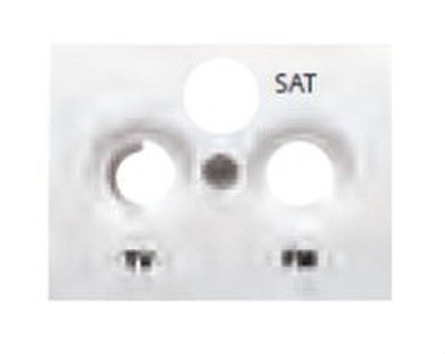 BJC - Tapa TV-R-SAT 3 salidas serie Coral en dorado perla