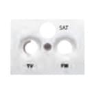 BJC - Tapa TV-R-SAT 3 salidas serie Coral en dorado perla