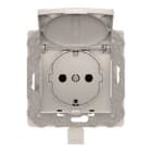 BJC - Base Schuko Viva IP44 en plata luna