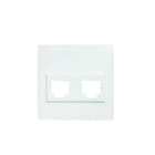BJC - Tapa toma doble RJ-19682-1 Miro en blanco polar