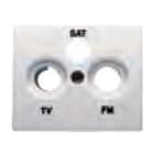 BJC - Tapa toma R/TV-SAT 3 salidas serie Mega en aluminio fusión