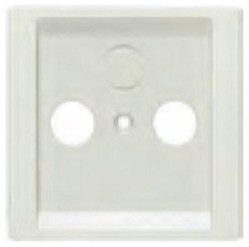 BJC - Placa central toma TV-FM/SAT Delta style en platino metalizado