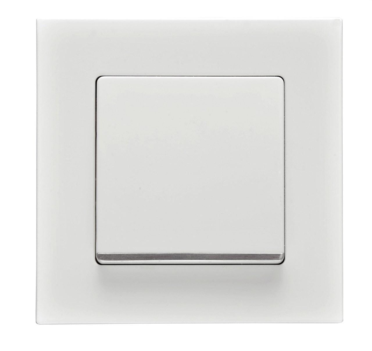 BJC - Tecla decorada en cromo Miro difusor en blanco polar