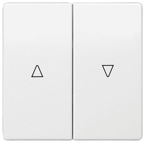 BJC - Tecla doble persiana style en blanco polar