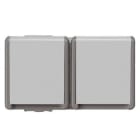 BJC - Base enchufe doble horizontal Delta IP44 con dispositivo