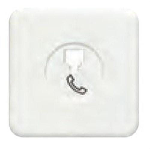 BJC - Placa toma teléfono 6 vías conector H serie Ibiza en blanco