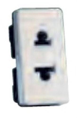 BJC - Base mixta estrecha 250V solo para exportación en blanco