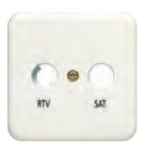 BJC - Placa toma R/TV-SAT serie Ibiza en blanco