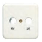 BJC - Placa toma R/TV-SAT serie Ibiza en blanco