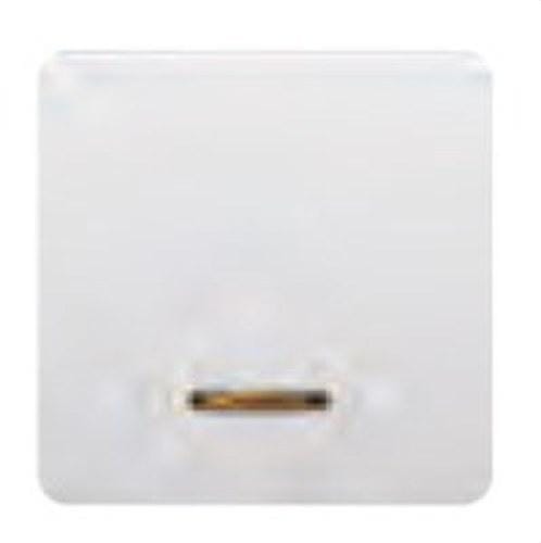 BJC - Tecla interruptor unipolar conmutador cruzamiento luminoso Sol Teide en blanco