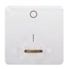 BJC - Tecla interruptor bipolar luminoso ancha Sol Teide en blanco