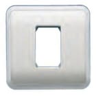 BJC - Placa con bastidor + marco para 1 módulo estrecho de color blanco