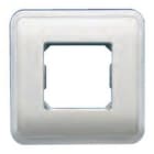 BJC - Placa con bastidor + marco para 1 módulo ancho o 2 estrechos de color blanco