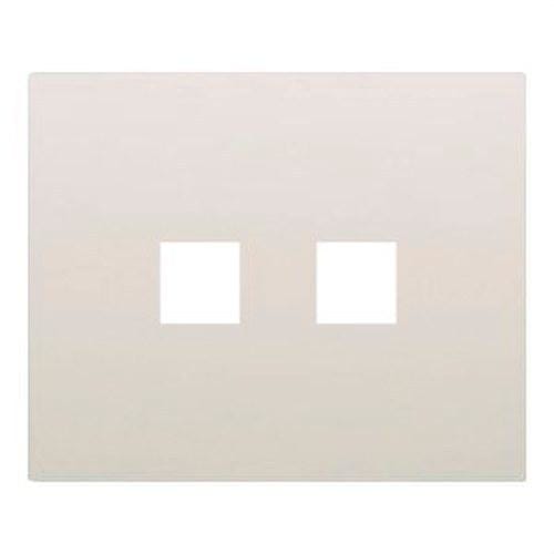 BJC - Tapa toma estéreo RCA serie Iris en blanco