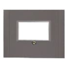 BJC - Tapa conector multimedia Iris en acero neptuno