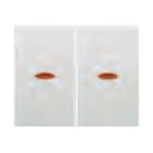 BJC - Tecla doble interruptor + conmutador señal serie Iris de color beige