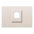 BJC - Tapa toma RJ11 y RJ45 serie Coral de color blanco