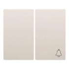 BJC - Tecla conmutador + pulsador serie Iris de color blanco