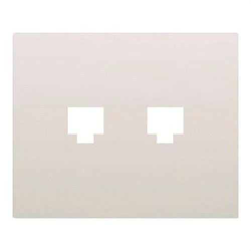 BJC - Tapa adaptadora 2 conectores RJ11-RJ45 en blanco