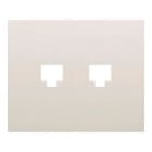 BJC - Tapa adaptadora 2 conectores RJ11-RJ45 en blanco
