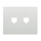 BJC - Tapa adaptadora 2 conectores RJ11-RJ45 en beige