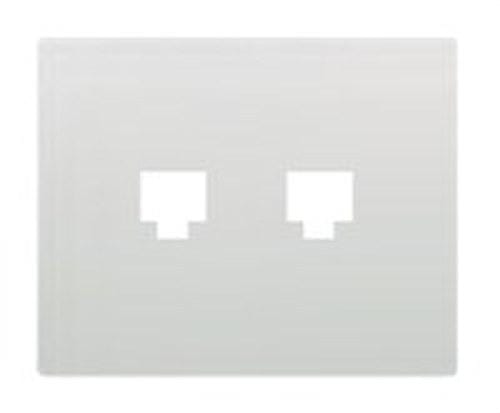 BJC - Tapa adaptadora 2 conectores RJ11-RJ45 en aluminio mercurio
