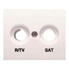 BJC - Tapa para tomas R/TV-SAT 2 salidas serie Iris en blanco