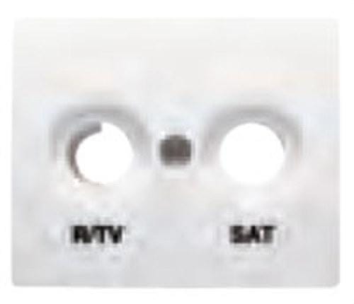 BJC - Tapa para tomas R/TV-SAT 2 salidas serie Iris en acero neptuno