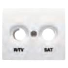 BJC - Tapa para tomas R/TV-SAT 2 salidas serie Iris en aluminio mercurio