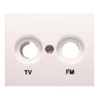 BJC - Tapa para tomas TV-FM serie Iris en blanco