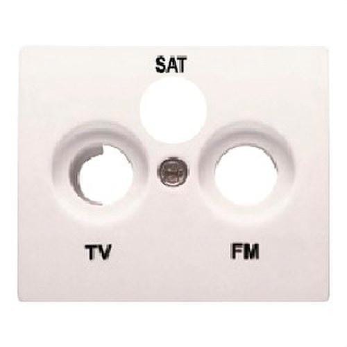 BJC - Tapa para tomas R/TV-SAT 3 salidas serie Iris en blanco