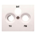 BJC - Tapa para tomas R/TV-SAT 3 salidas serie Iris en blanco