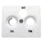 BJC - Tapa para tomas R/TV-SAT 3 salidas serie Iris en aluminio mercurio
