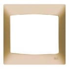 BJC - Placa 2 elementos vertical serie Coral sin bastidor en dorado perlado