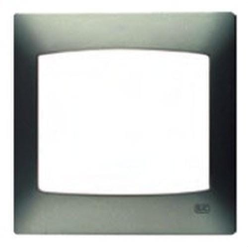 BJC - Placa 2 elementos vertical serie Coral sin bastidor en gris lava