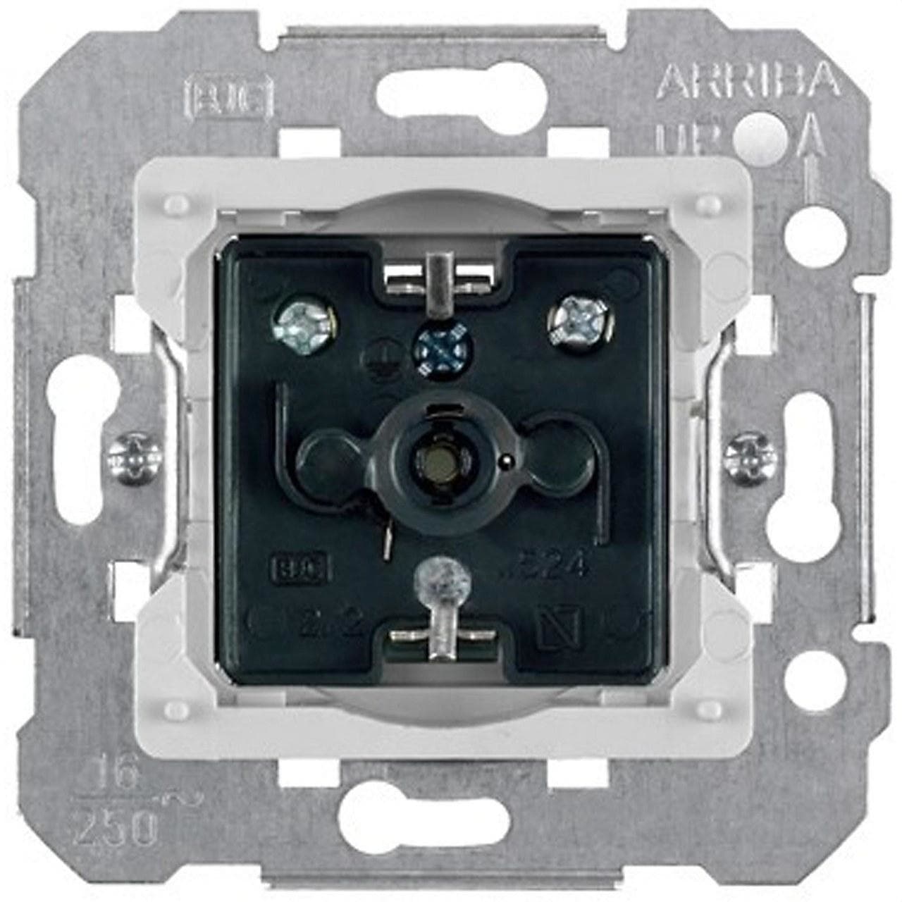 BJC - Base enchufe bipolar + TT lateral seguridad Iris con garras
