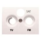BJC - Tapa TV-R-SAT 3 salidas serie Coral en blanco