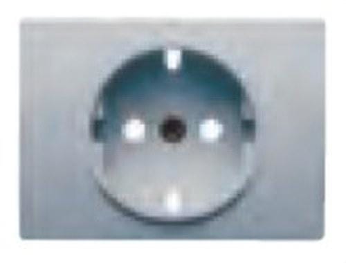BJC - Tapa base enchufe seguridad serie Coral en plata luna
