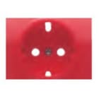BJC - Tapa base enchufe seguridad serie Coral en rojo
