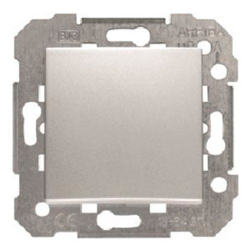 BJC - Interruptor unipolar serie Viva en plata luna