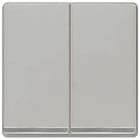 BJC - Tecla doble Miro decorada en cromo bronce en blanco polar