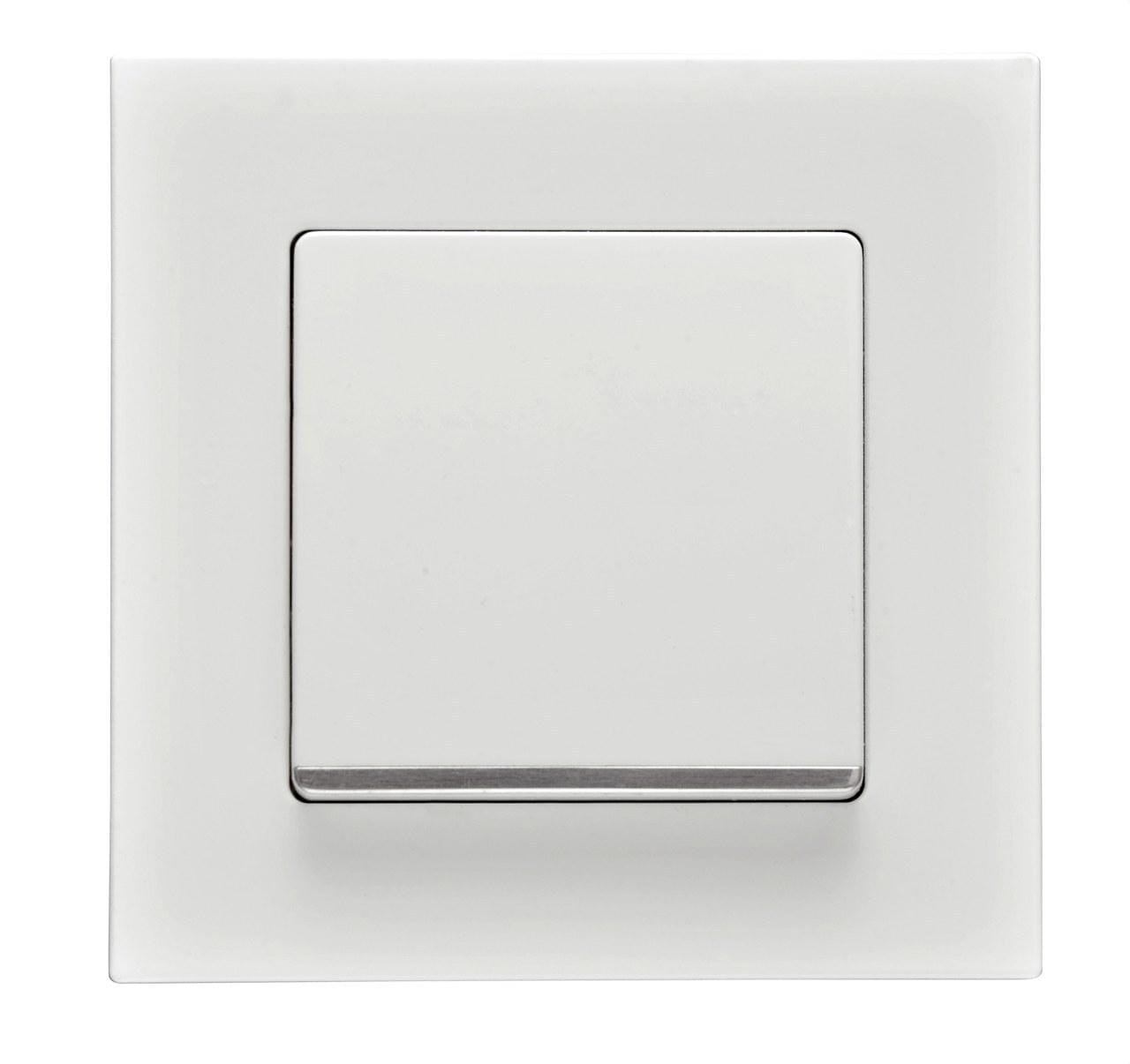 BJC - Tecla embellecedor cromo Miro serie Delta miro en blanco polar