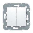 BJC - Conmutador doble serie Viva en blanco