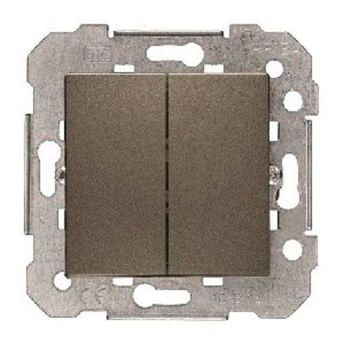 BJC - Conmutador doble serie Viva en gris lava