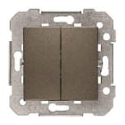 BJC - Conmutador doble serie Viva en gris lava