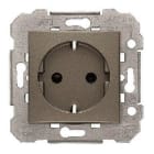 BJC - Base Schuko emborne con tornillo protección Viva en gris lava