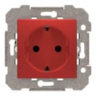 BJC - Base Schuko emborne con tornillo protección serie Viva en rojo