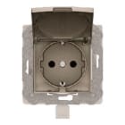 BJC - Base Schuko emborne rápido IP44 serie Viva en gris lava