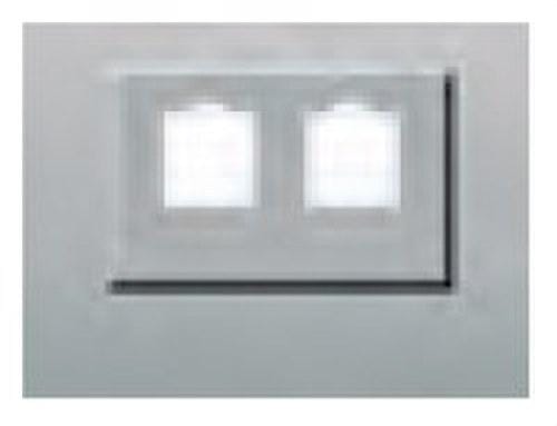 BJC - Tapa para adaptador doble RJ11-RJ45 serie Coral en gris lava